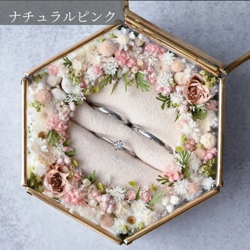 受注制作》ナチュラルなお花のリングピロー・リングケース