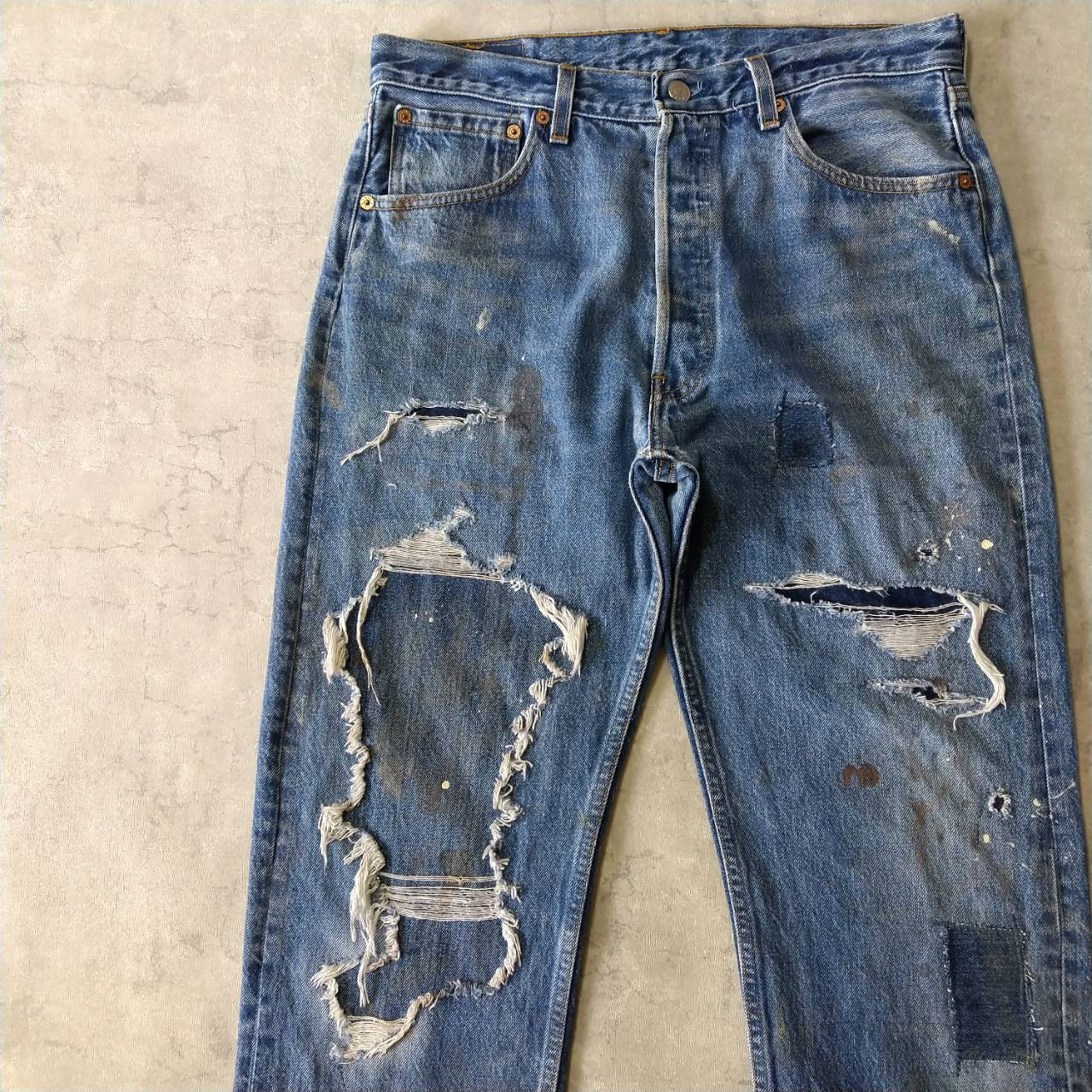 80s リーバイス　LEVI'S 501 USA リペア　ダメージ　グランジ