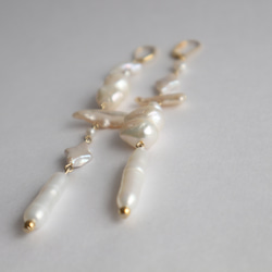 Freshwater pearl long pierce(earring) 6枚目の画像