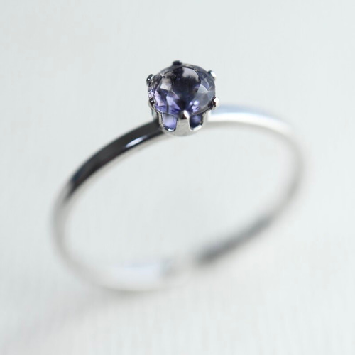 アイオライトのリング♦︎天然石♢誕生石♢サージカルステンレス