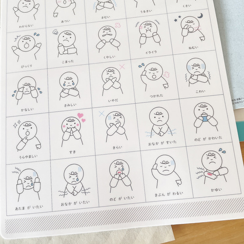 気持ち表 （オリジナル 入園 入学 最新 視覚支援 ふりがな インテリア 