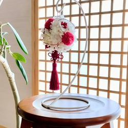 お花のぼんぼり　特別感　ハレの日フラワーギフト　お洒落　個性的なプレゼント　　気持ちが伝わるプレゼント　和モダン 6枚目の画像