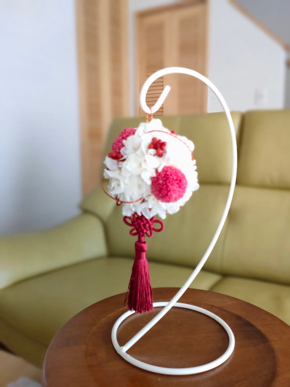 お花のぼんぼり　特別感　ハレの日フラワーギフト　お洒落　個性的なプレゼント　　気持ちが伝わるプレゼント　和モダン 7枚目の画像