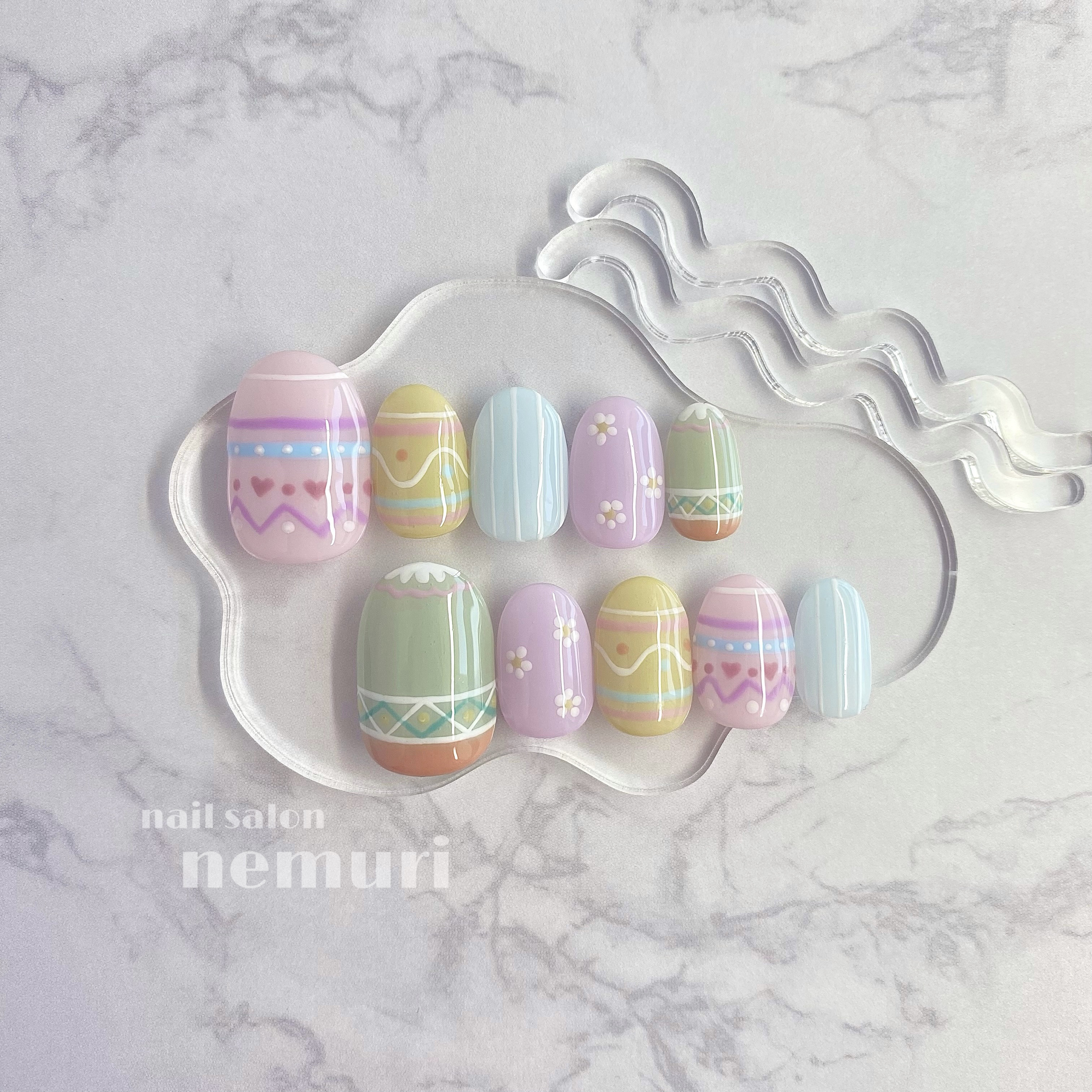 【オーダー】イースター　春　ゆめかわ　キッズ　ネイルチップ　nail