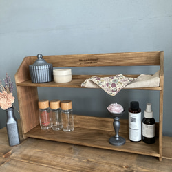 【アンティーク】昭和レトロ 木製 扇形 コーナーラック 3段 コンソールテーブル アンティーク】昭和レトロ 木製 扇形 コーナーラック 3段