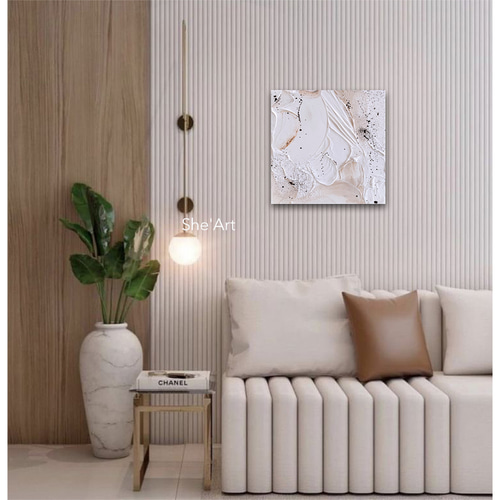 原画L・way・ミルキーベージュ /モダンアート・北欧 インテリア