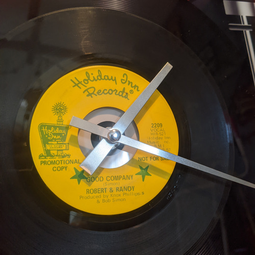 レコードプレーヤー型掛時計 アメリカン雑貨 レコードプレーヤー（RED） レコード盤 ウォール