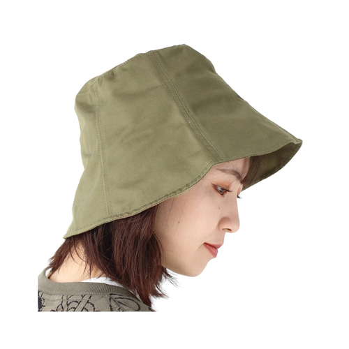 日本製 バケットハット レディース 深め 洗える 帽子 コットンツイル