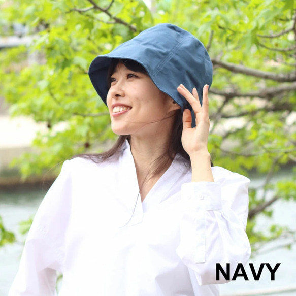寬簷帽子女式漁夫帽女式夏季防曬日本製造成人帽子大號 第11張的照片