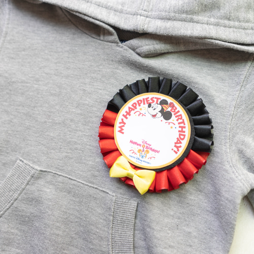 バースデーシールロゼット（レインボー） ブローチ ロゼット