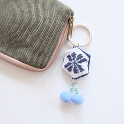 Koginzashi Flower-chan Keychain [Flower☺︎Bag Charm☺︎Embroidery] 第2張的照片