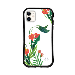 名入れ ボタニカル 花柄 スマホケース カバー iPhone15 14 13 pro se iface型 送料無料 7枚目の画像