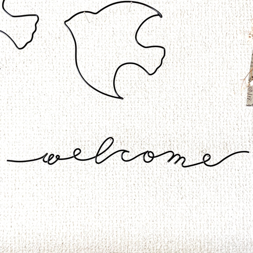 北欧の鳥 親子セットとwelcome】ワイヤーアート ワイヤークラフト