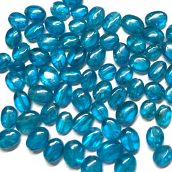 10%offセール‼️ 宝石質ネオンブルーアパタイト＊小粒オーバルタンブル＊6個 3枚目の画像
