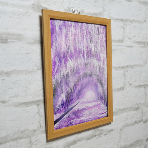 油絵 絵画 【藤のトンネル】 油絵 絵画 【藤のトンネル】