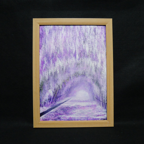 油絵 絵画【藤のトンネル】 絵画 HR 通販 15755781｜Creema(クリーマ)
