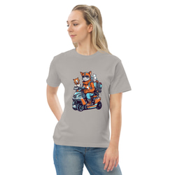 猫 「趣味はツーリングです」 オリジナルキャラクター コットンTシャツ：送料無料 5枚目の画像