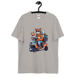 猫 「趣味はツーリングです」 オリジナルキャラクター コットンTシャツ：送料無料 3枚目の画像
