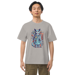 猫ドクター「お薬出しておきますね」 オリジナルキャラクター コットンTシャツ：送料無料 3枚目の画像