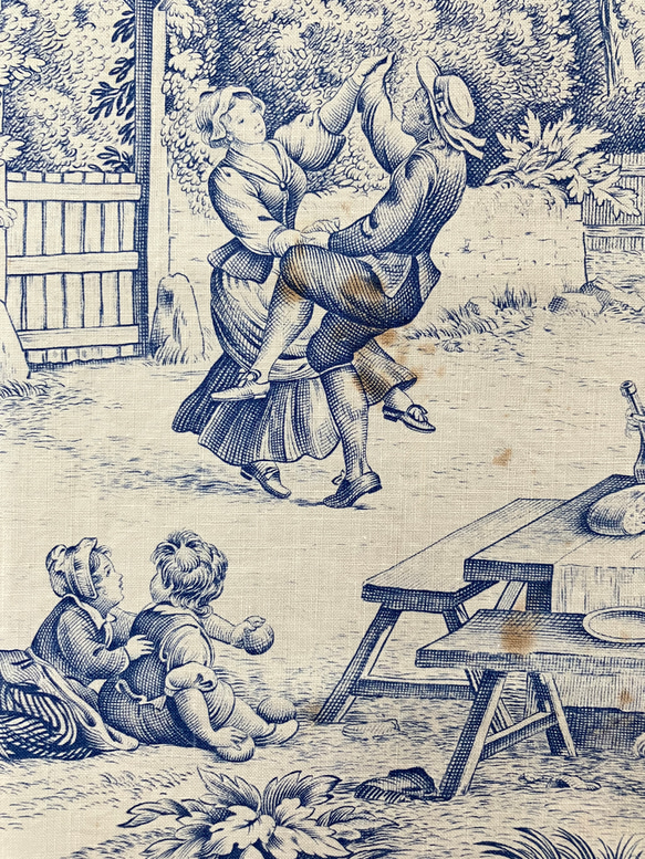10cm〜19世紀後半 ダンスや音楽 おしゃべりを楽しむ田園風景のブルートワルドジュイ 10枚目の画像