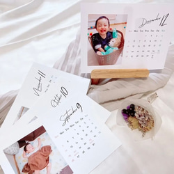 2L 卓上 開始月が選べる 光沢紙 【A】 写真入り 2024年カレンダー カレンダー 子供 ペット プレゼント 3枚目の画像