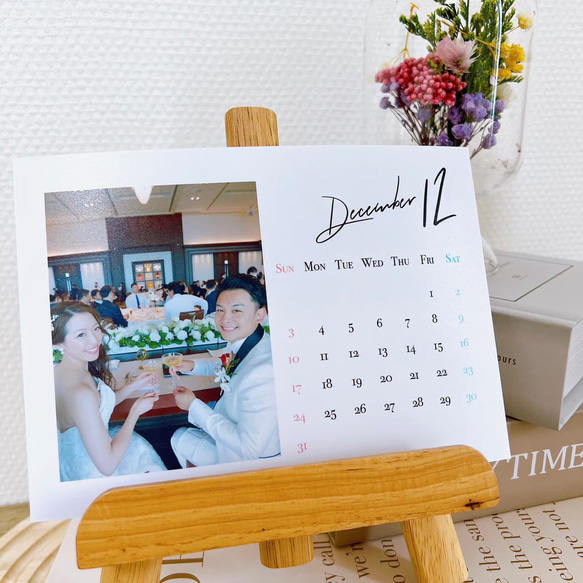 2L 卓上 開始月が選べる 光沢紙 【A】 写真入り 2024年カレンダー カレンダー 子供 ペット プレゼント 7枚目の画像