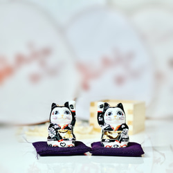 MIYABI（雅-みやび-）招き猫／まねきねこ （左右／2体セット）受注生産