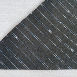 【1点もの】着物地ので作る箸袋・カトラリーホルダー -ウール 黒緑 P-89 4枚目の画像