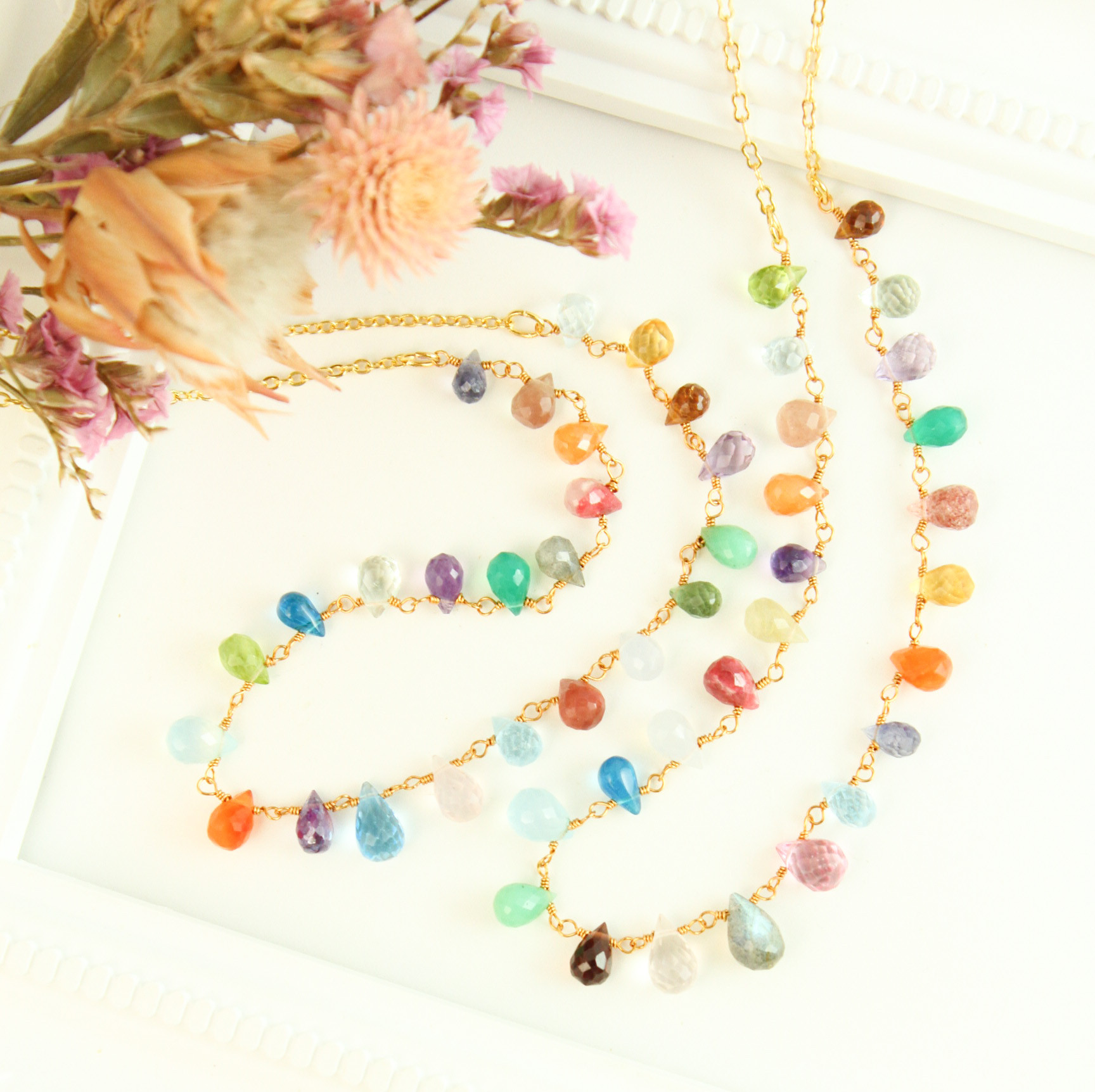 【選べる】雫 マルチカラー ネックレス