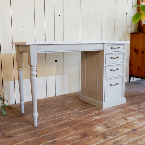 かわいい おしゃれ アンティーク調 ネイルテーブル ネイルデスク W1000