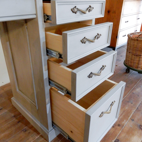 かわいい おしゃれ アンティーク調 ネイルテーブル ネイルデスク W1000