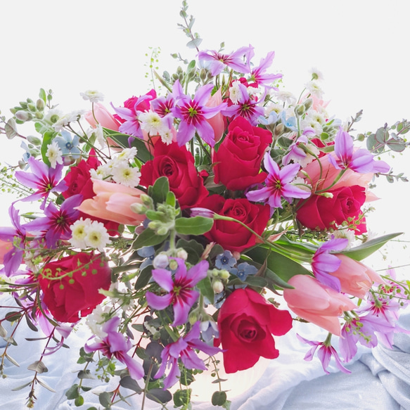 母の日早割2023　♡ご購入は4月30日まで【  季節のお花のブーケ 　大きなサイズ 】  生花　プレゼント  　 3枚目の画像