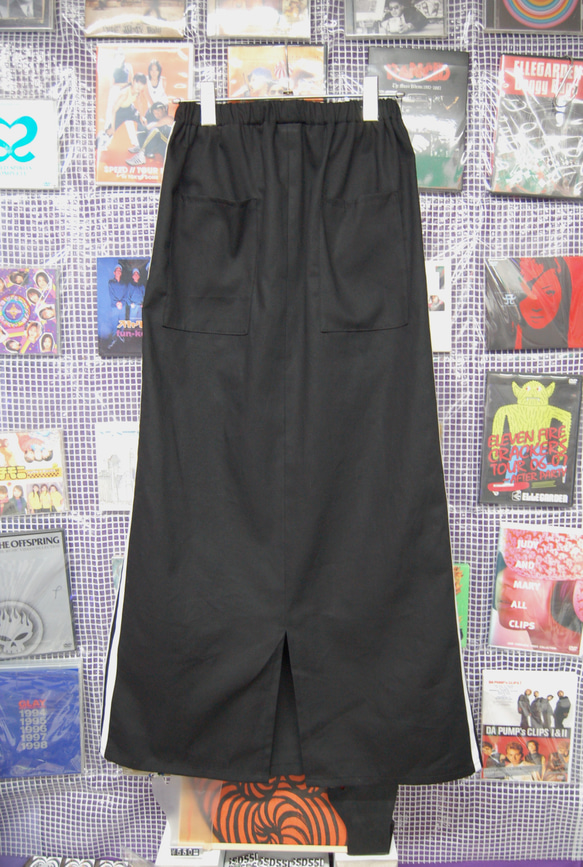 3line　long　skirt:black 5枚目の画像