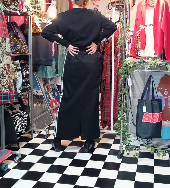 3line　long　skirt:black 7枚目の画像