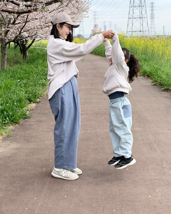 まぁるいシルエットが可愛い、おとな女子のゆったりエッグパンツ【受注製作】 9枚目の画像