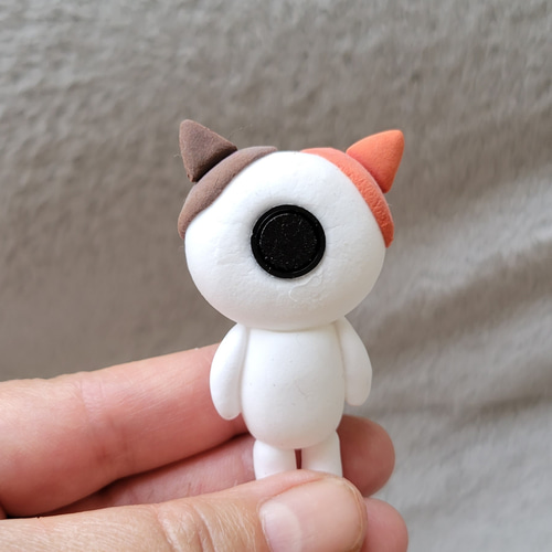 展示品】キューピットねこにゃん♡ 樹脂粘土 樹脂粘土 猫 ねこネコ