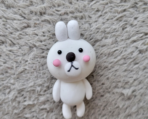 うさぎ　アートドール　マグネット うさぎちゃんマグネット(樹脂粘土) マグネット kazuchan 通販
