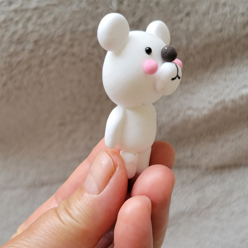 シロクマちゃんマグネット(樹脂粘土) マグネット kazuchan 通販