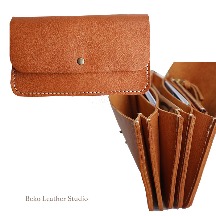 本革の長財布/アコーディオンジャバラ式の財布/ac-ボスコ