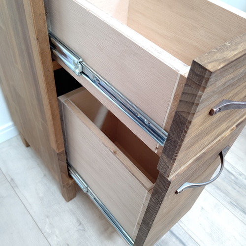 すきま収納に最適！2段チェスト(25cm幅) 棚・シェルフ・ラック OC