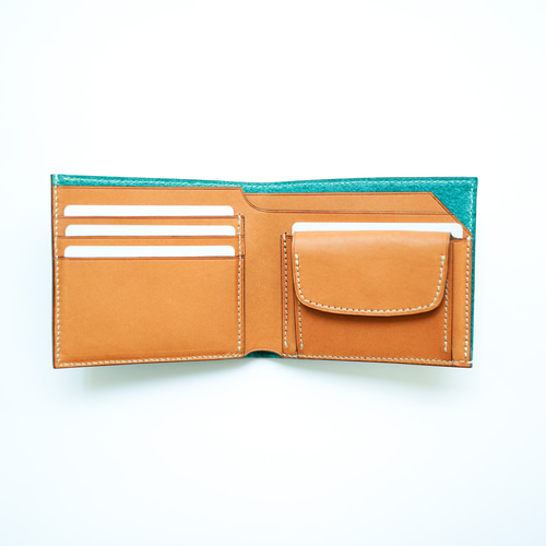 tany　【ハーフウォレット】ドロップハンドル付き ナチュラル コンチョ tany 【ハーフウォレット】ドロップハンドル付き ナチュラル