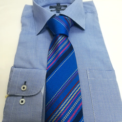 エレクトリックブルーのネクタイElectric blue necktie 6枚目の画像