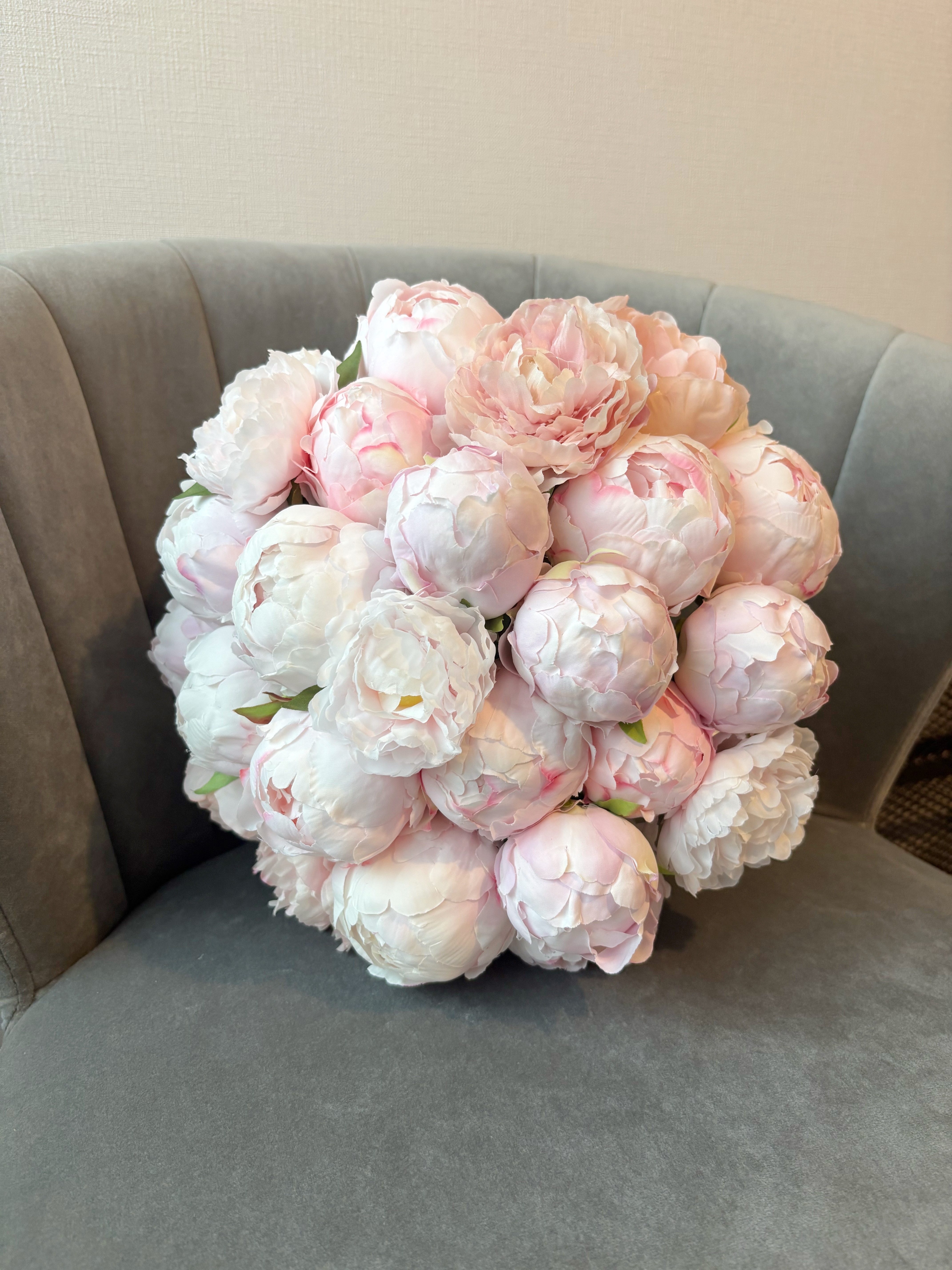 人気 ウエディングブーケ 造花 白 ピンク 芍薬 ピオニー 上品 キレイめ
