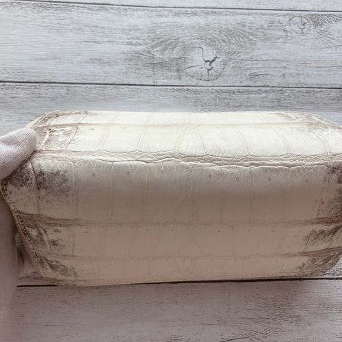 希少‼️】 ヒマラヤ クロコダイル 白 長財布 センター 希少