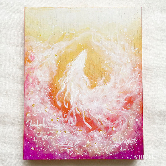 龍神-白龍の絵「天命に遊ぶ」 アクリル画原画 絵画 HIDEKI 通販