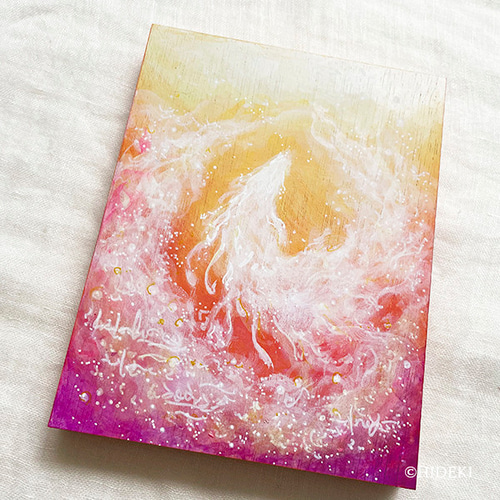 龍神-白龍の絵「天命に遊ぶ」 アクリル画原画 絵画 HIDEKI 通販