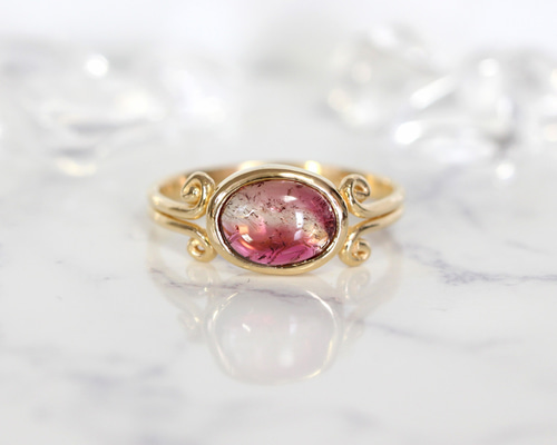 ☆一点物☆ バイカラートルマリン K18GP リングB 指輪・リング SRSTI