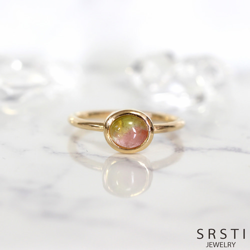 ☆一点物☆バイカラートルマリン K18GP リングC 指輪・リング SRSTI