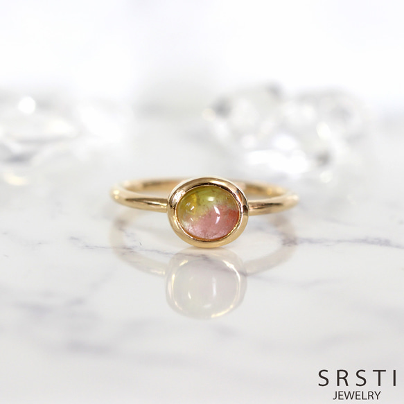 ☆一点物☆バイカラートルマリン K18GP リングC 指輪・リング SRSTI