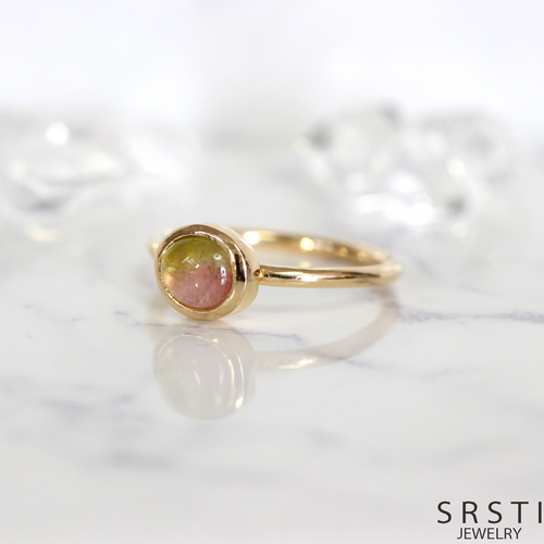 ☆一点物☆バイカラートルマリン K18GP リングC 指輪・リング SRSTI